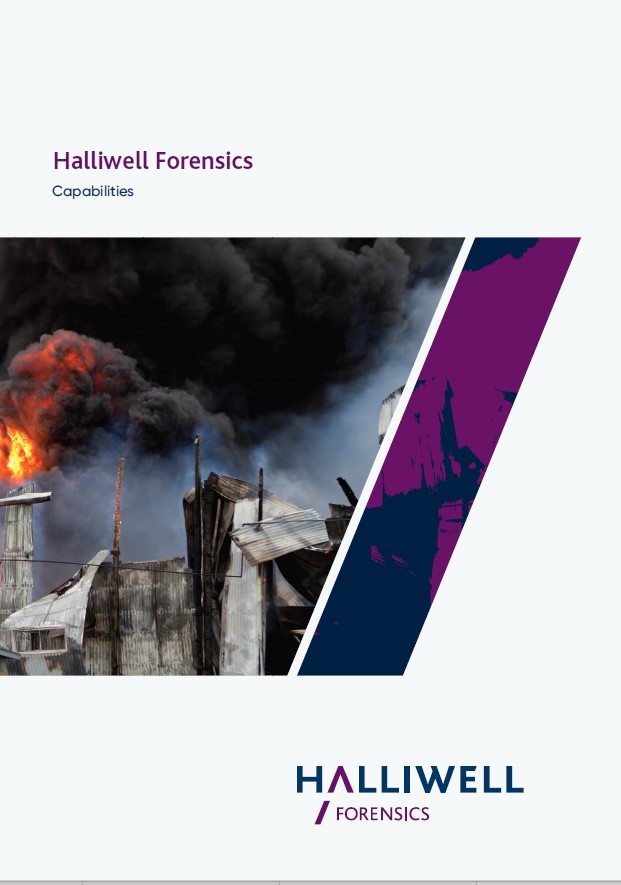 Cover image of a fire from the Halliwell Brochure